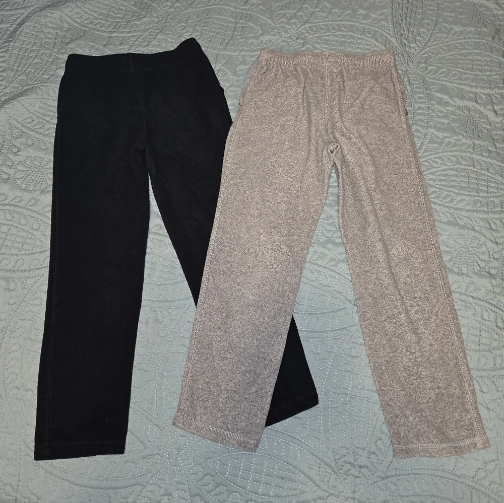 Carter's Boy's sz 7 Black and Gray Fleece Pants